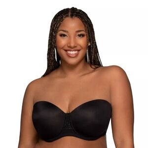 Vanity Fair Black Strapless Bra 36C